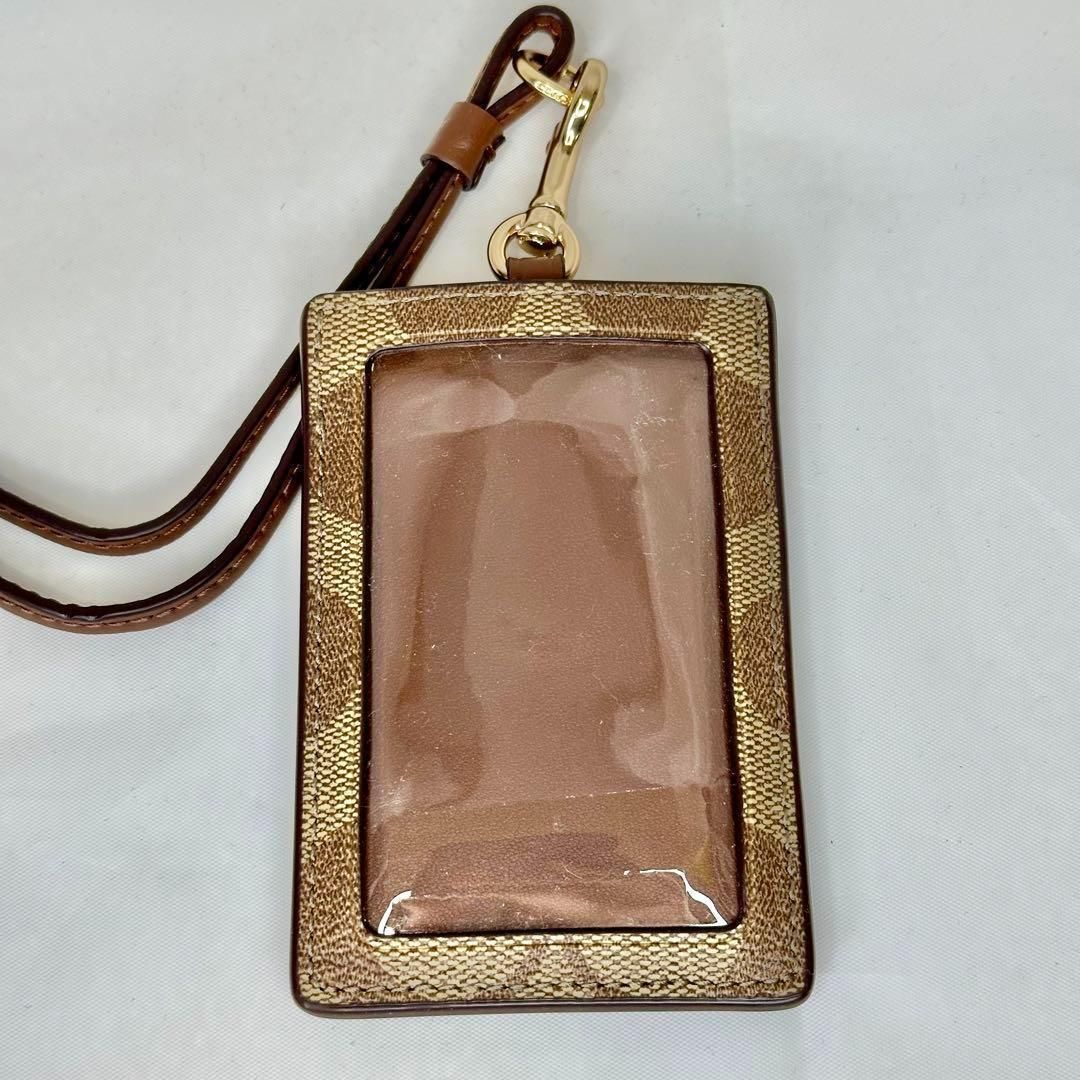 Coach コーチ パスケース ブラウン ネックストラップ カードケース