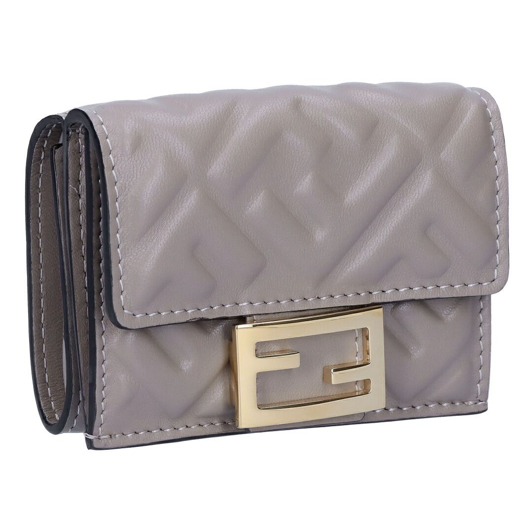 フェンディ FENDI 折財布 三つ折り財布 BAGUETTE バゲット 8M0395 AAJD F0E65 FFモチーフ マイクロ EMBOSSED TORTORA OS お取り寄せ