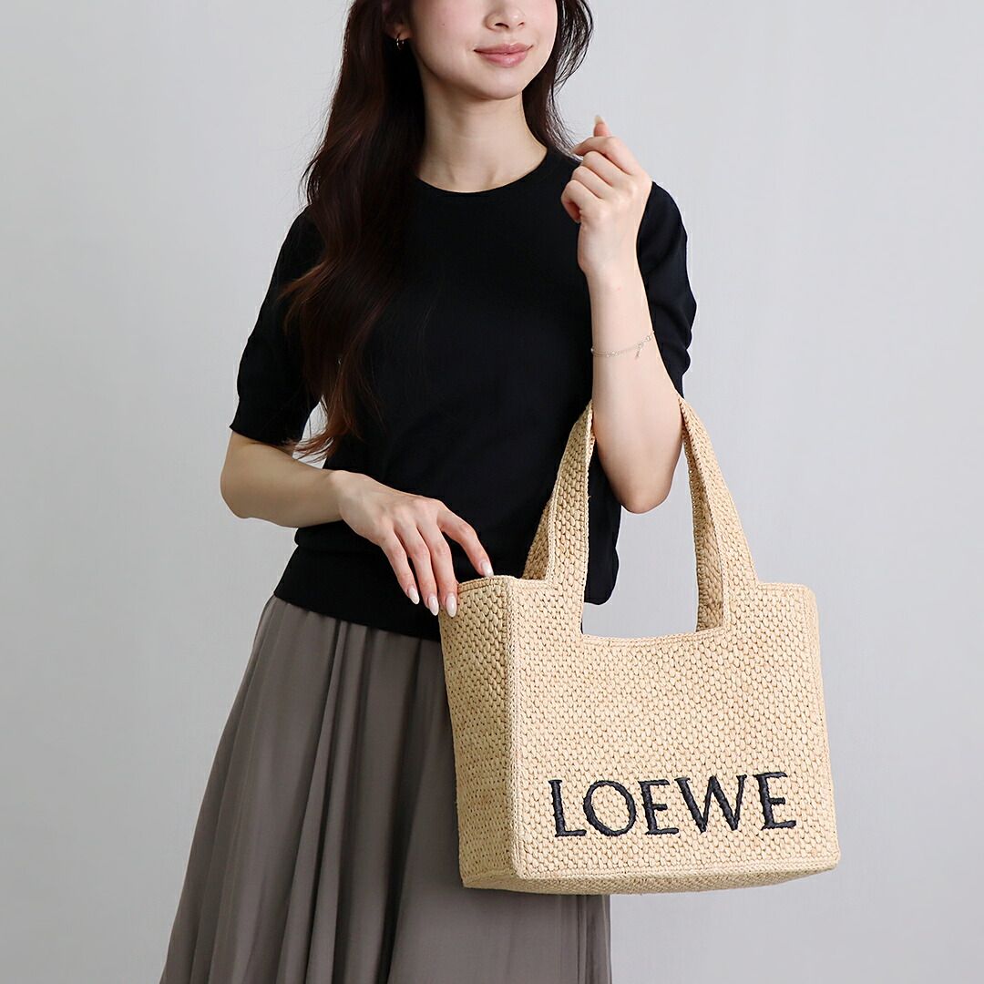 日常 ロエベ LOEWE かごバッグ 2WAYバッグ A685B61X05 2123 NATURAL ロエベフォント トート ミディアム お取り寄せ キュートな