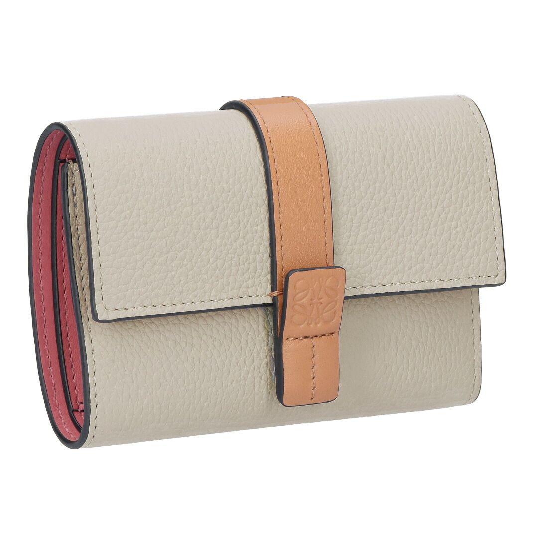 ロエベ LOEWE 折財布 3つ折り財布 スモール ヴァーティカル ウォレット C660S86X04 2463 LIGHT OAT HONEY お取り寄せ