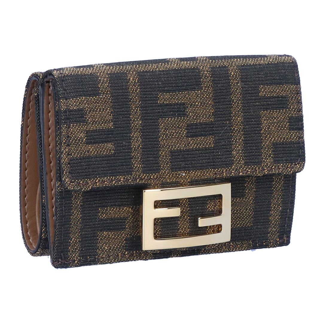 フェンディ FENDI 折財布 三つ折り財布 BAGUETTE バゲット 8M0395 A98P F0A6E TABACCO MORO O.SOFT FFモチーフ マイクロ お取り寄せ