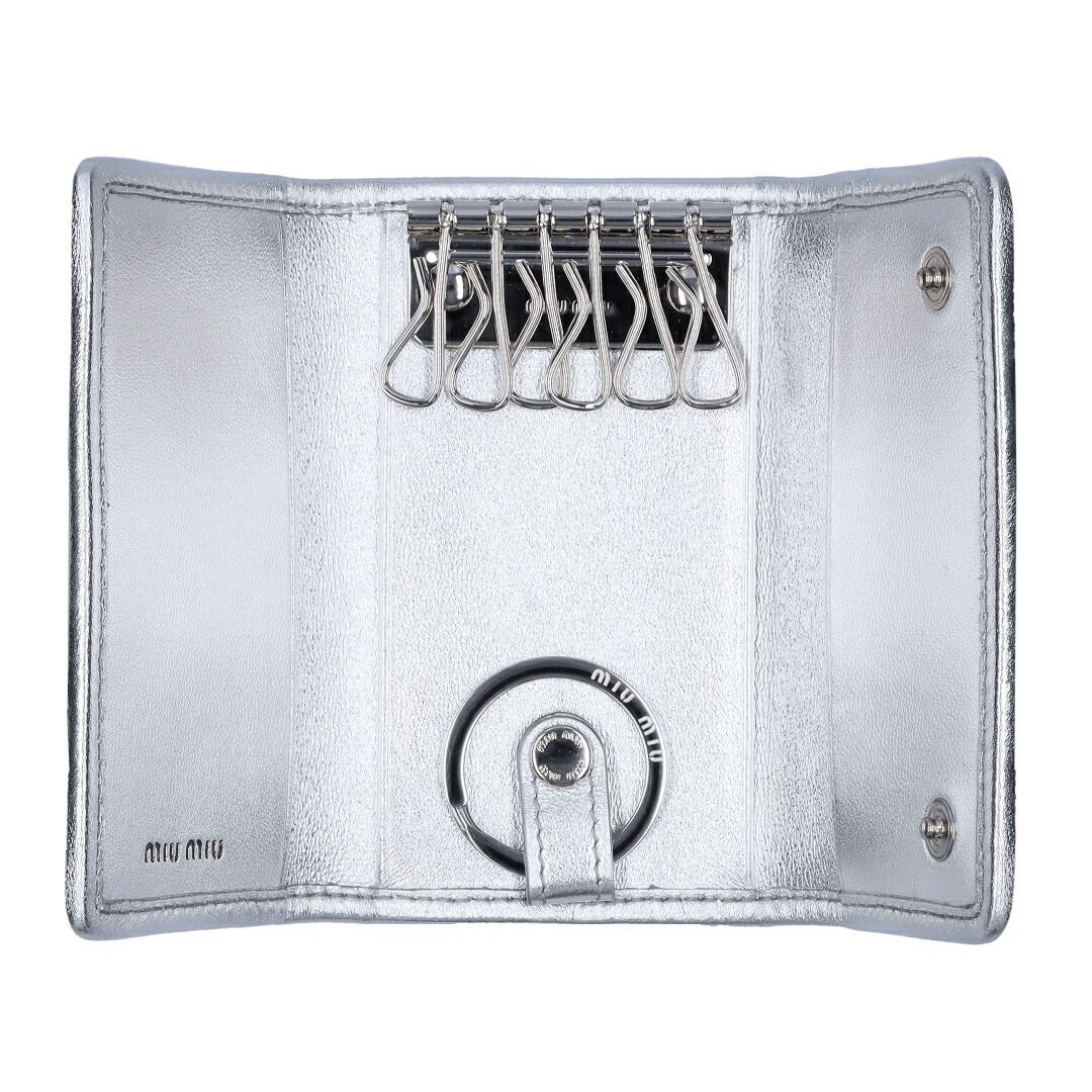  ミュウミュウ MIUMIU キーケース マテラッセ マトラッセ 5 PG 004 AFPP F 0118 ARGENTO お取り寄せ キーケース 小物