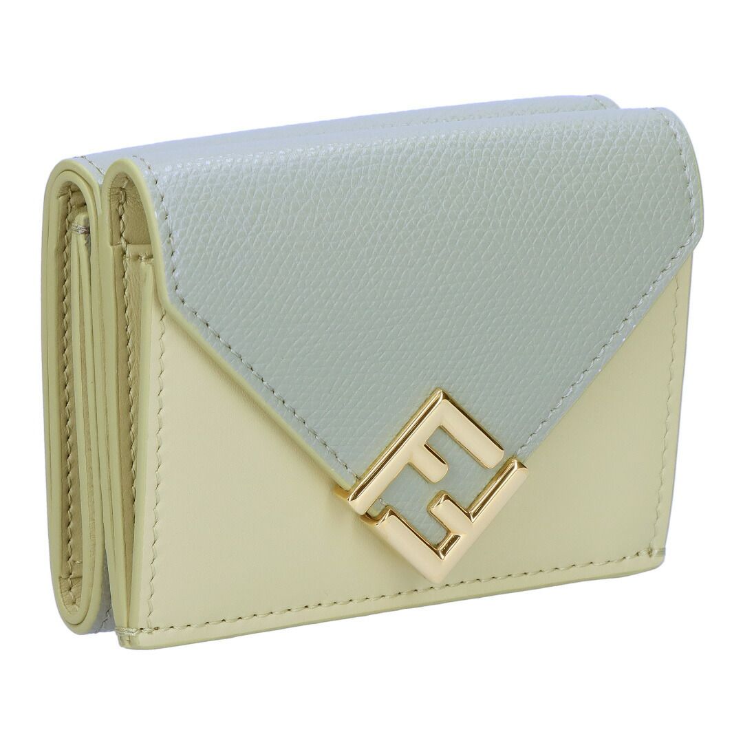 フェンディ FENDI 折財布 三つ折り財布 FFダイヤモンド 8M0480 ALV4 F1SL3 SAGE MATCHA MILK ミニ お取り寄せ