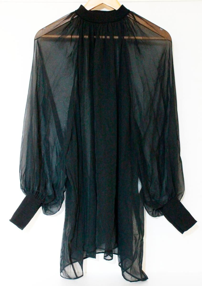 HYKE レディーストップス 1 HYKE 22SS シアーシフォントップ 1 黒 ブラック トップス 221-15166