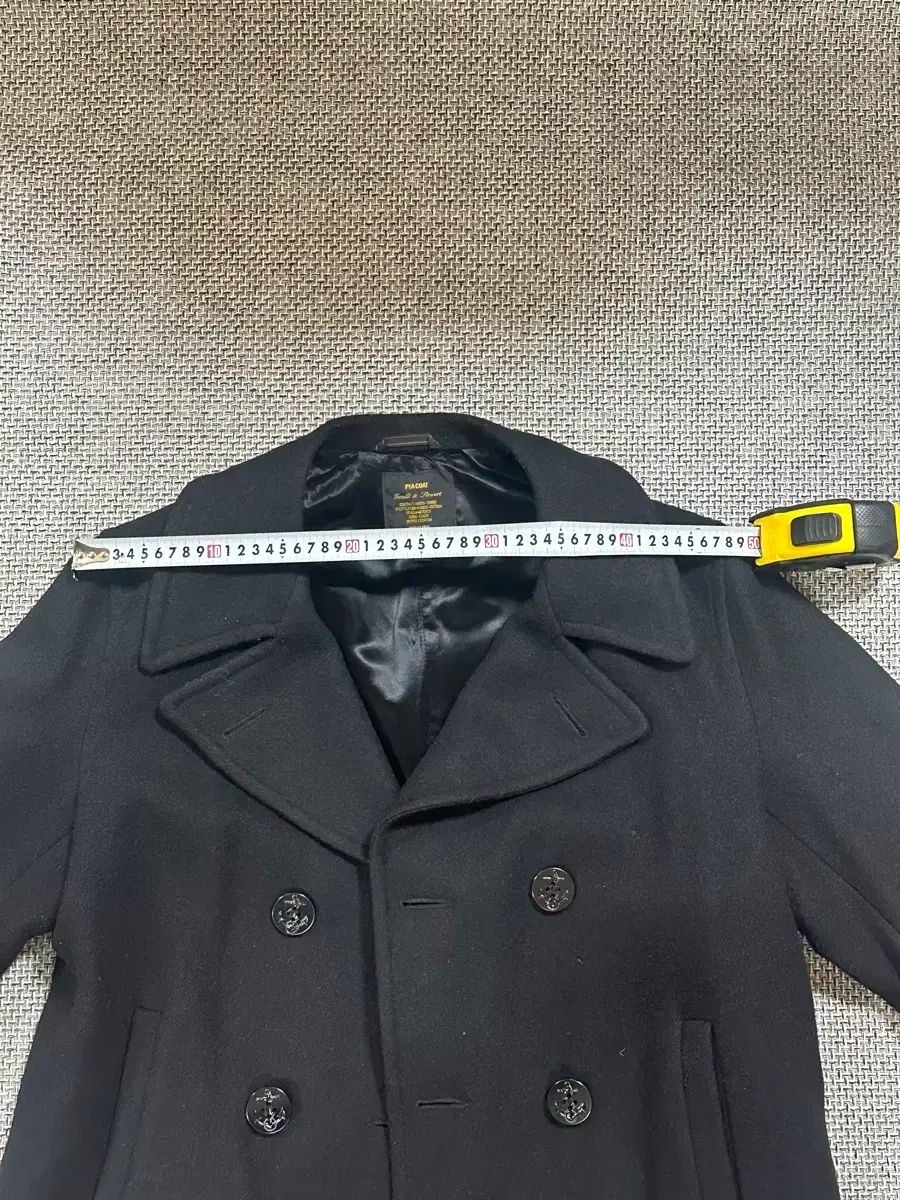 最大15％オフで販売。 フィデリ 黒色 ピーコート ダブル コート 将校用 活動的な