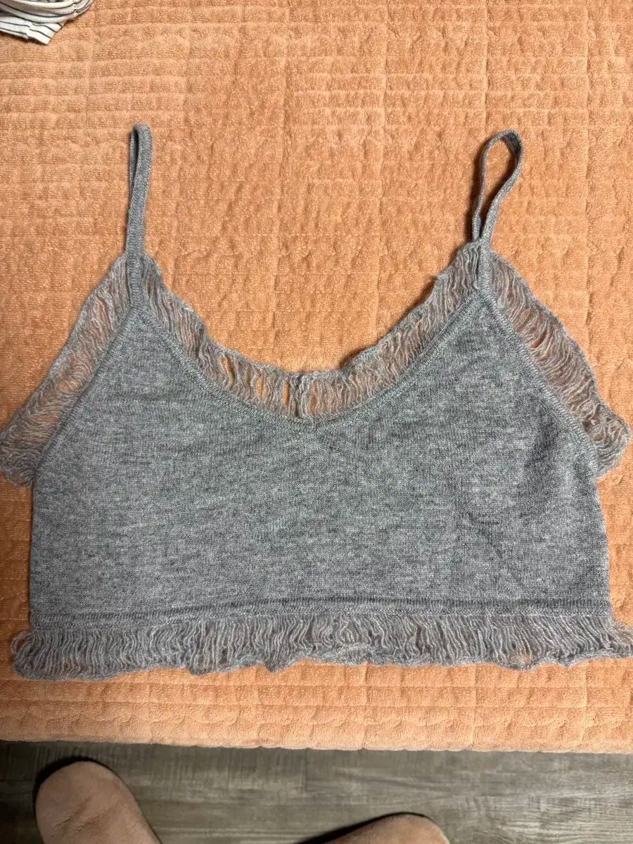  アトリエ エディション カシミア フリル ビスチェ グレー ベスト ジレ ベスト ジレ ビスチェ