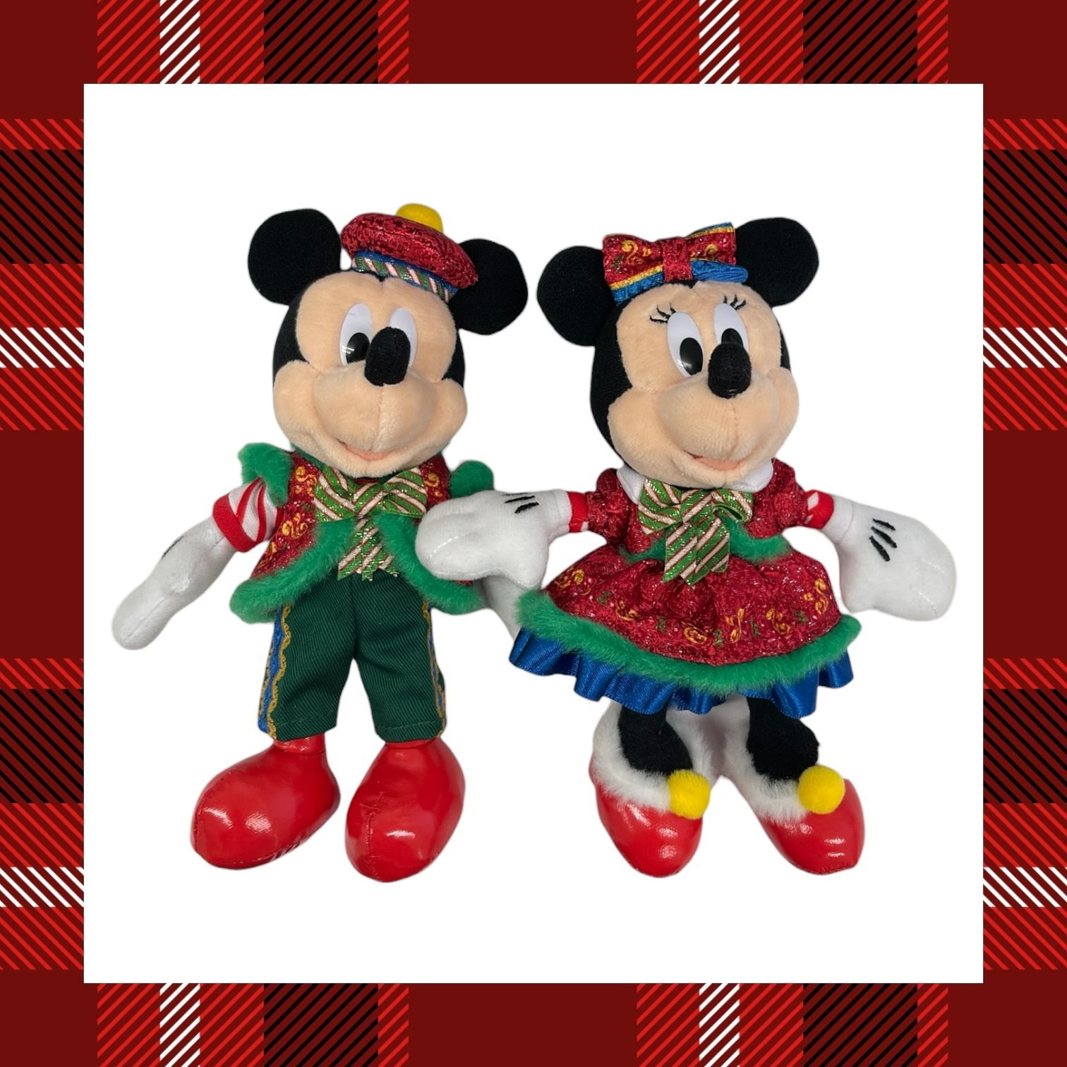 ディズニー クリスマス 2025【ミッキー＆ミニー】ぬいぐるみバッジ