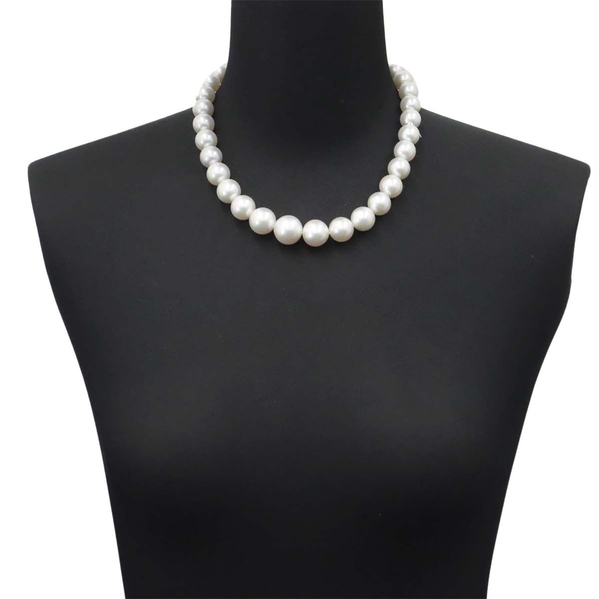 希少 ミキモト MIKIMOTO 白蝶真珠 16.7-12.0mm ネックレス 42cm K18 WG
