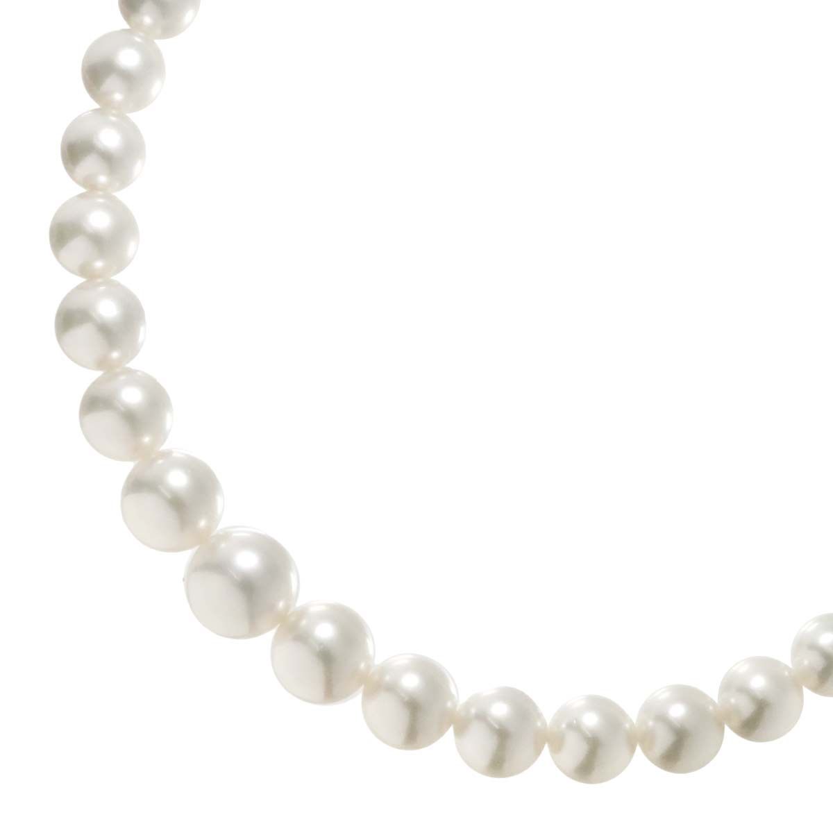 希少 ミキモト MIKIMOTO 白蝶真珠 16.7-12.0mm ネックレス 42cm K18 WG