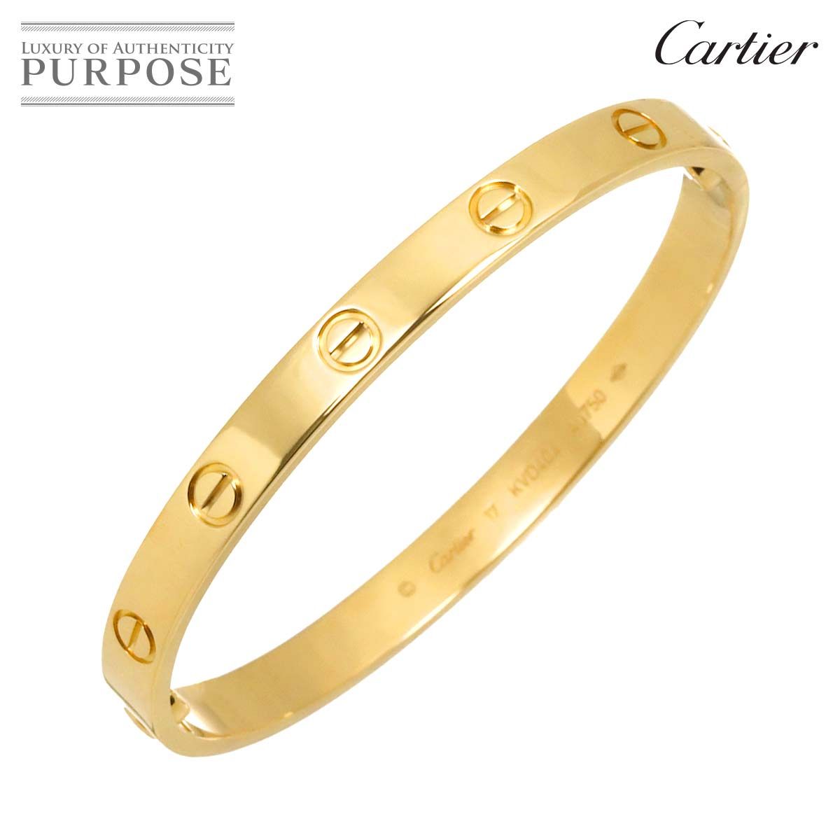 カルティエ Cartier ラブ ブレス #17 K18 YG イエローゴールド 750