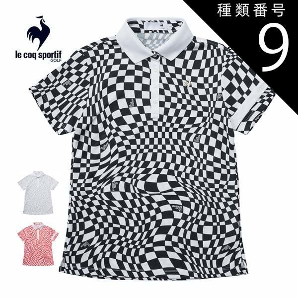 種類9：PK00(ピンク)/M ルコックスポルティフ ゴルフ サンスクリーン VICHYチェック 半袖 ポロシャツ ウェア レディース 2025年春夏モデル S-LL LG5SHS02L