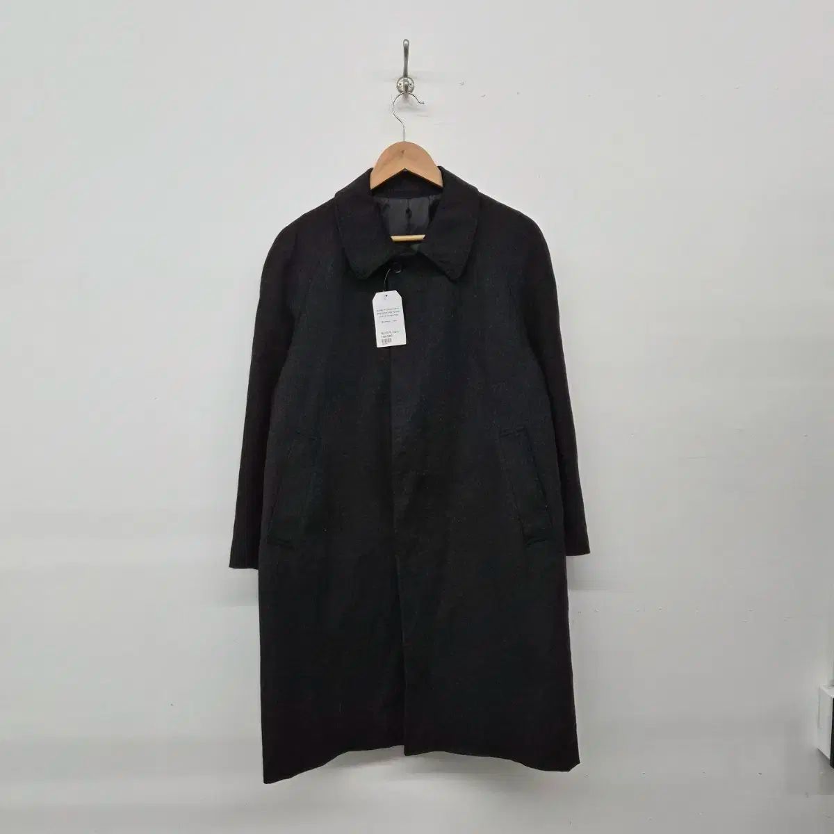 カシミア ブラック ロング コート メンズ M