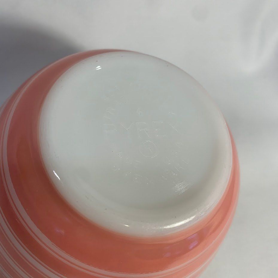 ♪オールド パイレックス レインボーストライプ ミキシングボウルSET