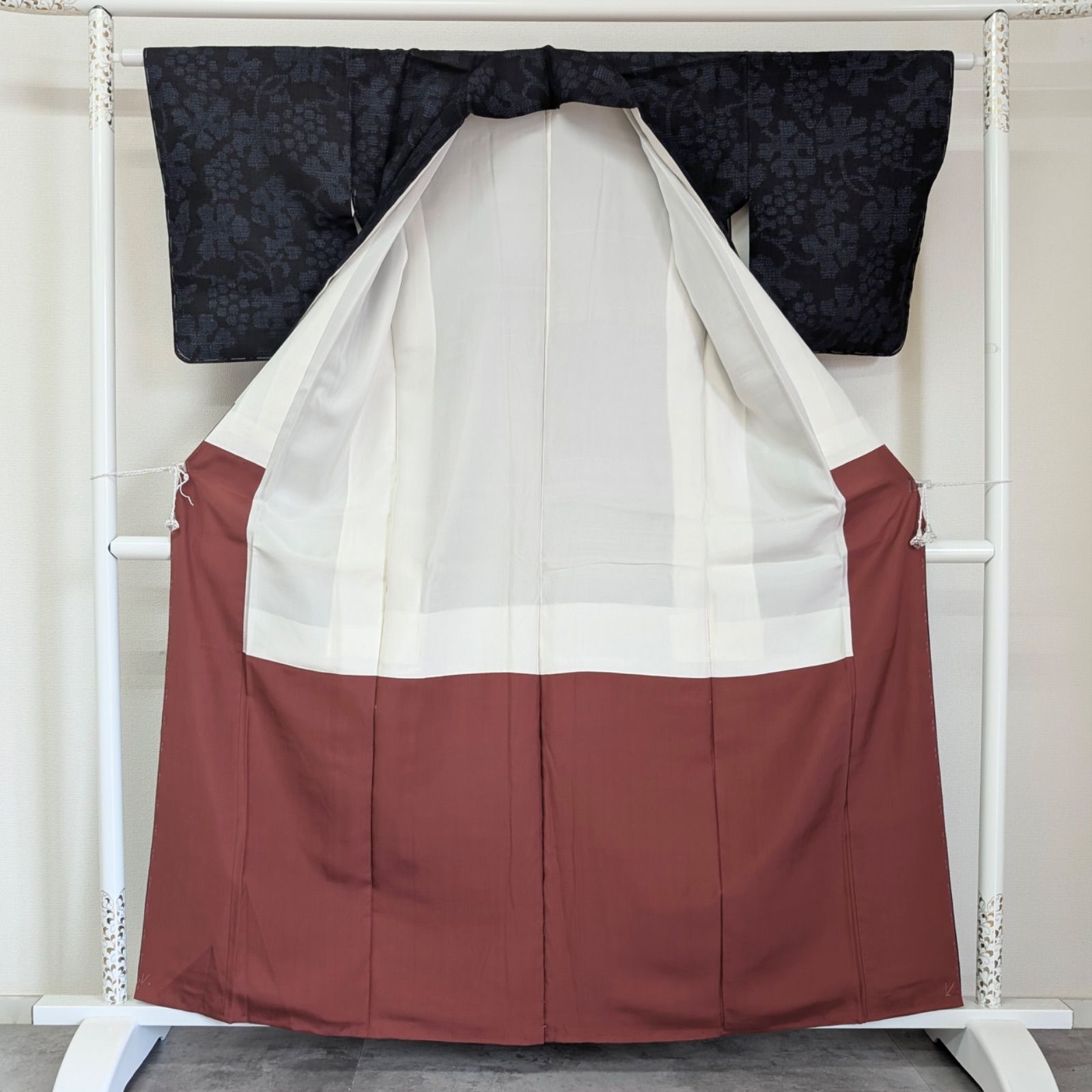 未使用品 逸品 お洒落 重要無形文化財 結城紬 正絹 小紋 K1045 - メルカリ