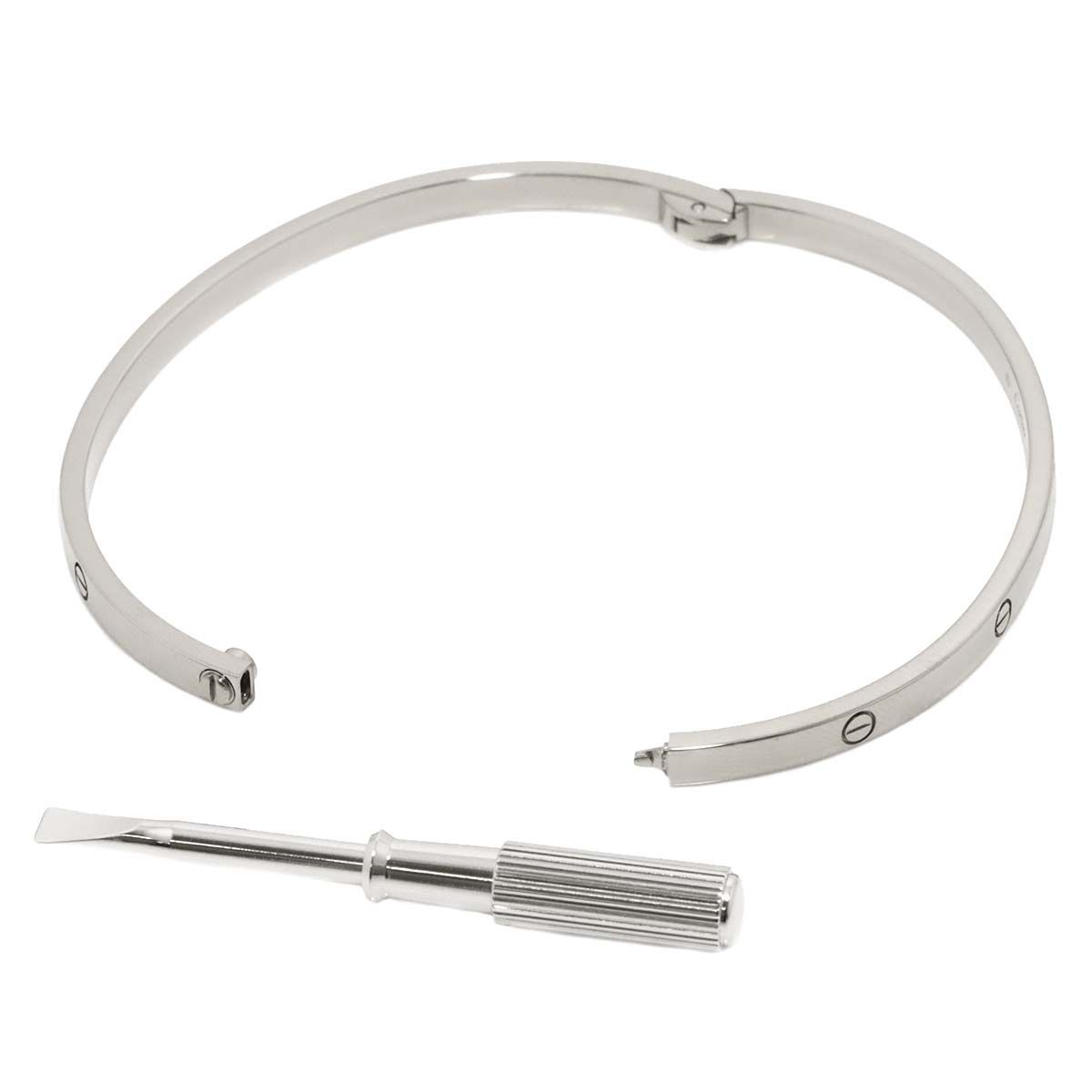 カルティエ Cartier ラブ ブレス スモール SM #19 K18 WG ホワイト