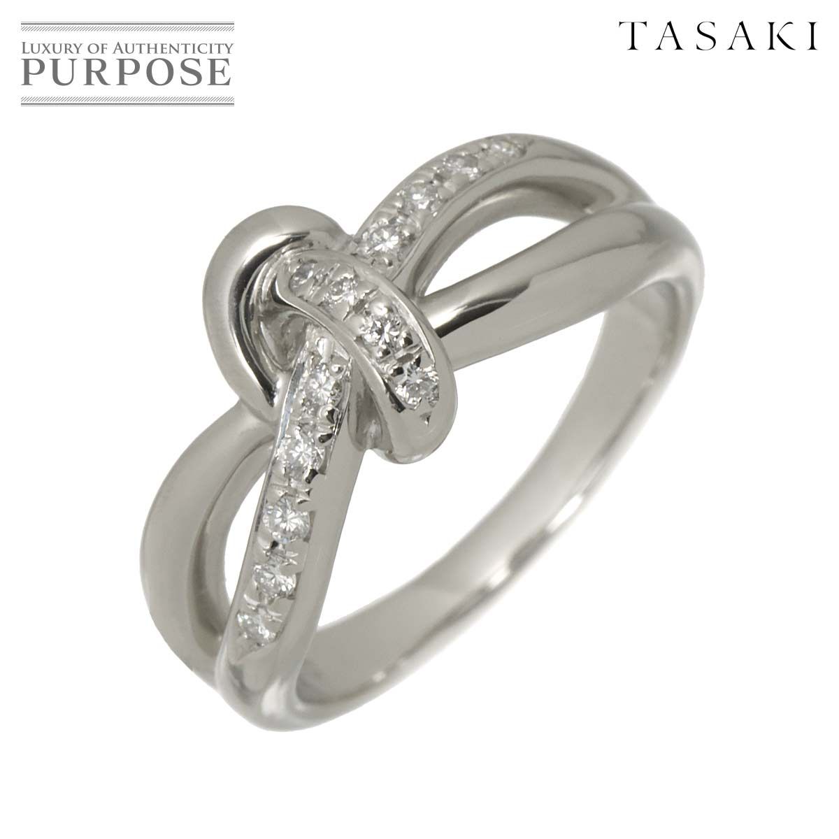タサキ　ダイヤリング タサキ TASAKI 10.5号 リング ダイヤ 0.13ct Pt プラチナ 田崎真珠