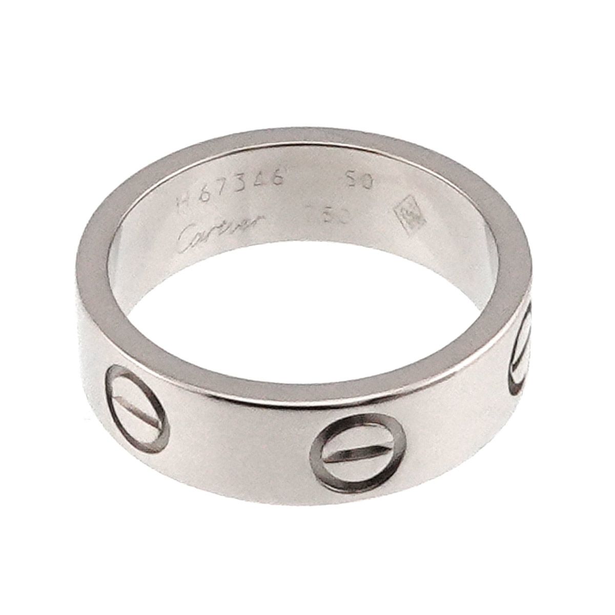 カルティエ Cartier ラブ #50 リング K18 WG ホワイトゴールド 750