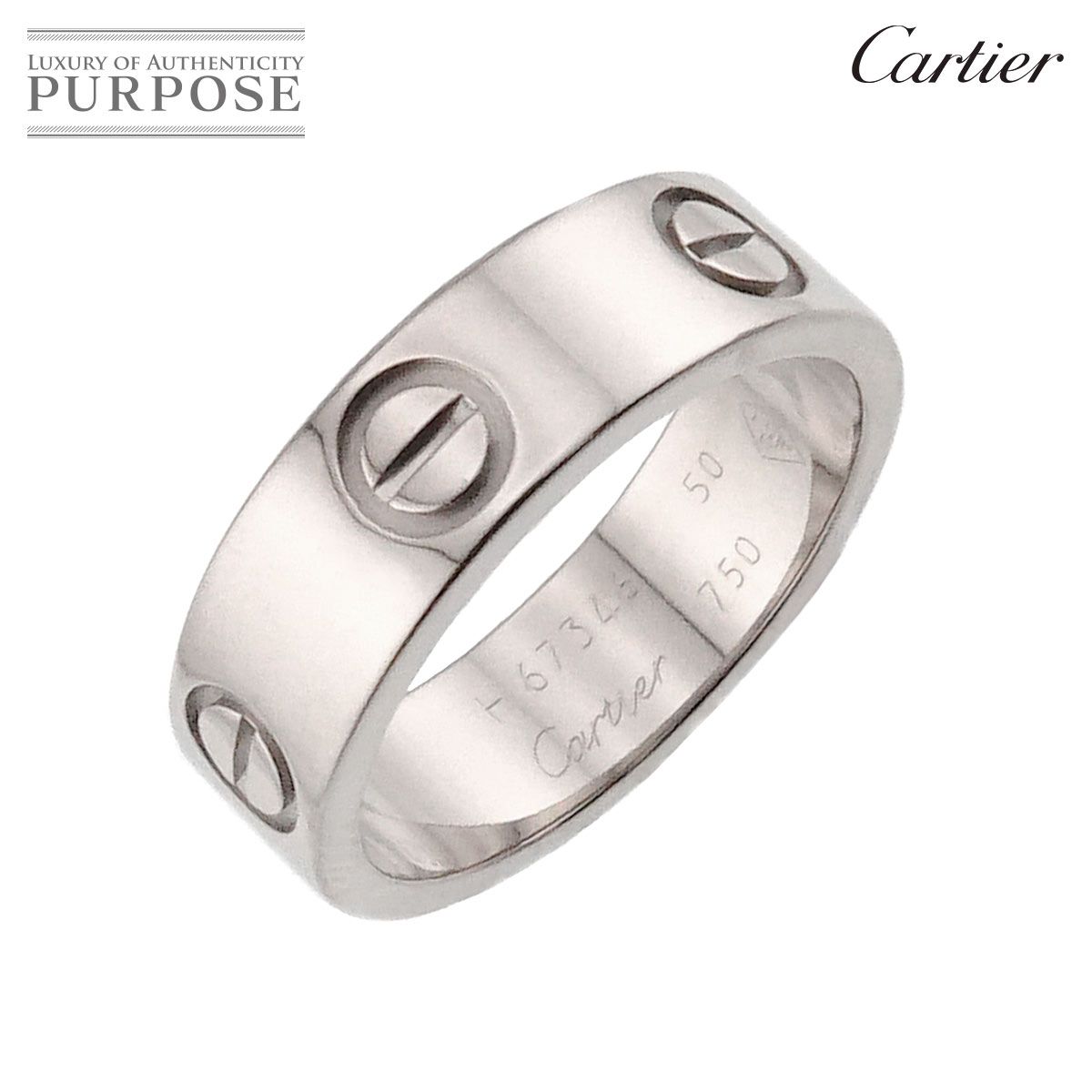 Cartier リング 750 50 カルティエ Cartier ラブ #50 リング K18 WG ホワイトゴールド 750