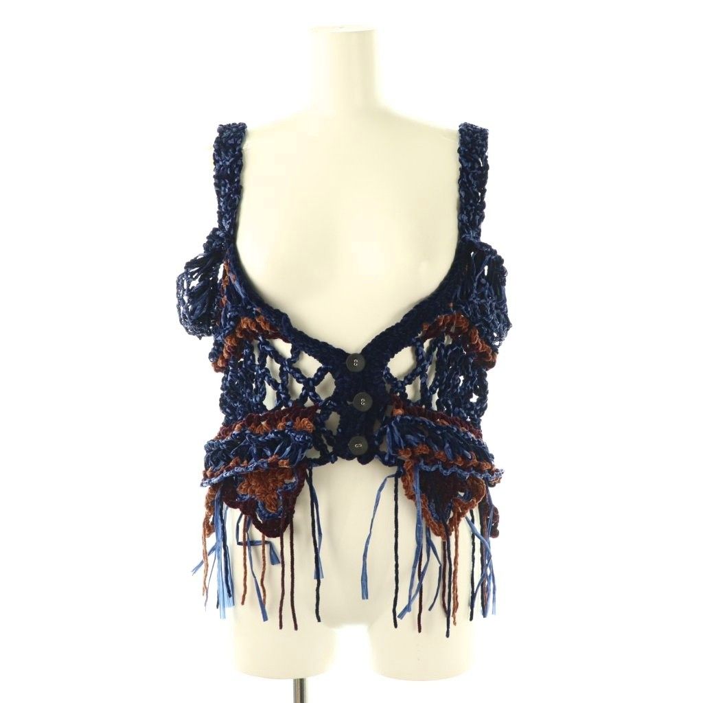 オダカ ODAKHA CITYSHOP別注 クロシェビスチェ F ネイビー ブラウン