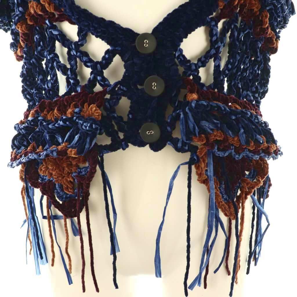 ODAKHA / オダカ 別注 クロシェ ビスチェ オダカ ODAKHA CITYSHOP別注 クロシェビスチェ F ネイビー ブラウン