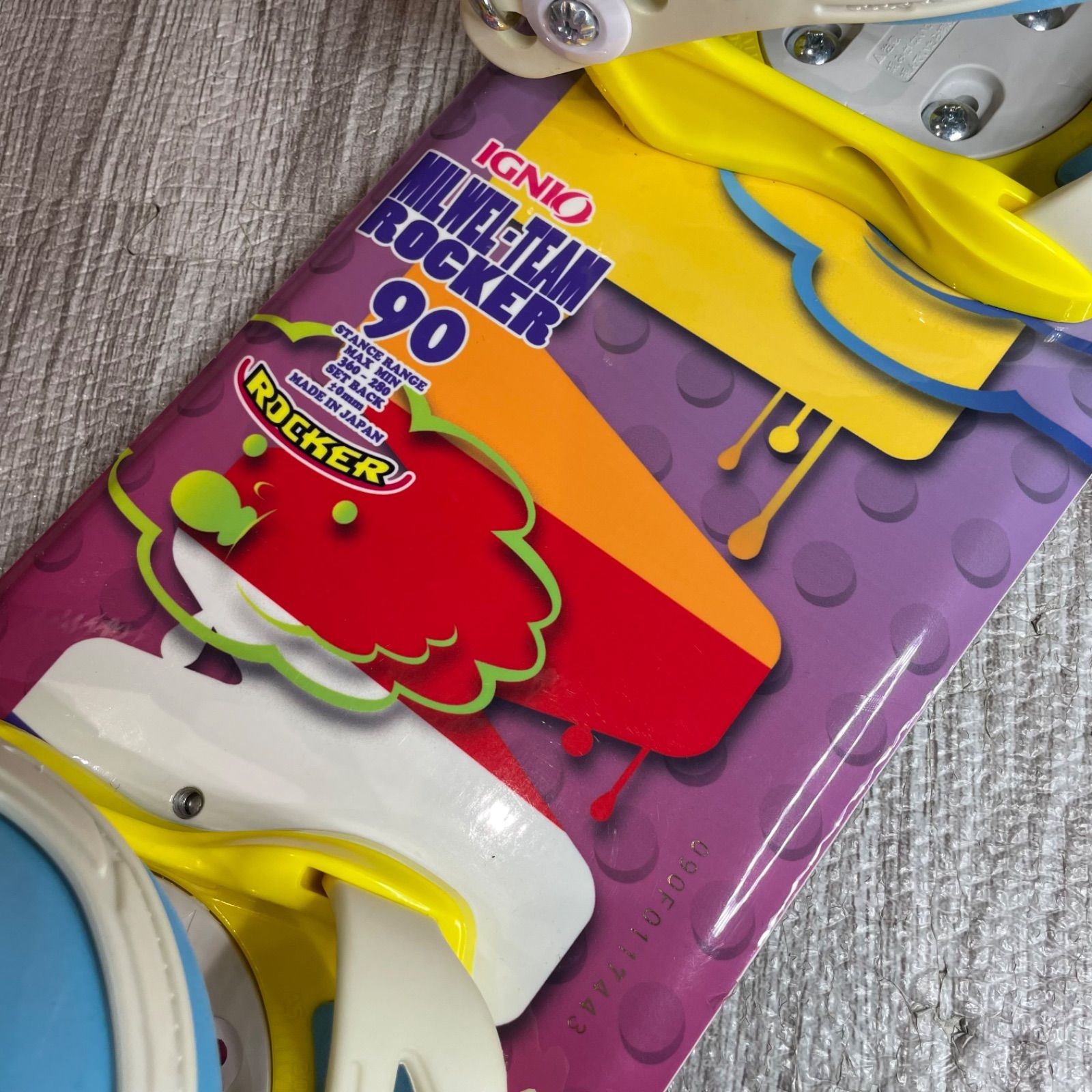 IGNIO キッズ スノーボード 90cm バイン ブーツ 18.0〜18.5cm 3点