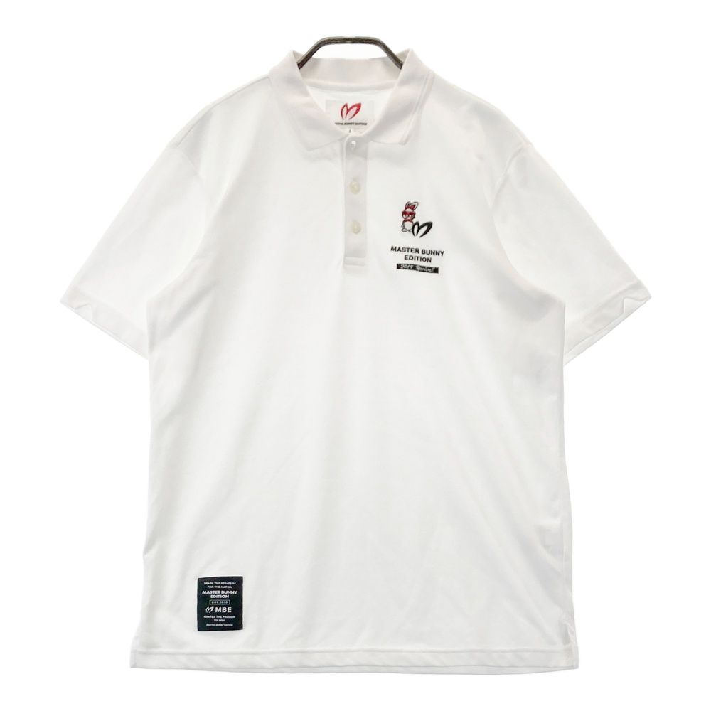 サイズ 4 MASTER BUNNY EDITION マスターバニーエディション モデル バニー刺繍 半袖ポロシャツ ホワイト系 240101561676 ゴルフウェア メンズ ストスト