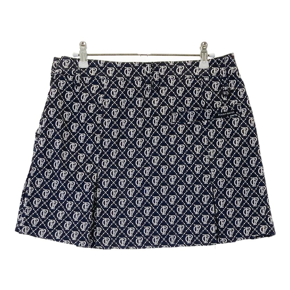 サイズ 1 PEARLY GATES パーリーゲイツ モデル ボックスプリーツ スカート 総柄 ネイビー系 240101562043 ゴルフウェア レディース ストスト WWW_SMP1DAWEKUDUS_SCH_ID