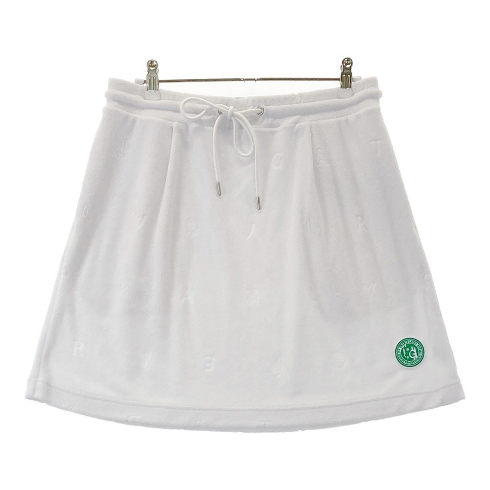 サイズ 2 PEARLY GATES パーリーゲイツ モデル スカート パイル地 ロゴ柄 ホワイト系 240101563052 ゴルフウェア レディース ストスト