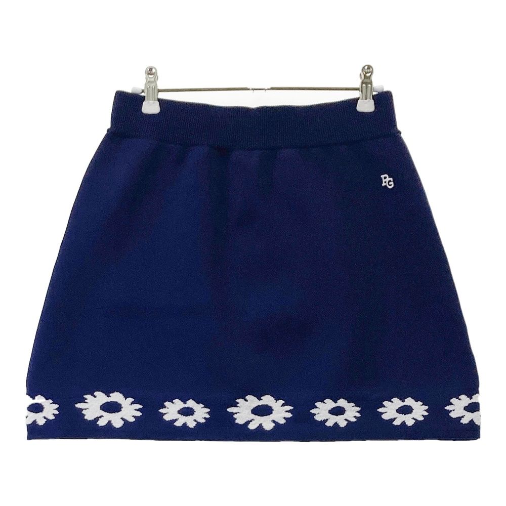 サイズ 1 PEARLY GATES パーリーゲイツ モデル ニットスカート 花柄 ネイビー系 240101563055 ゴルフウェア レディース ストスト