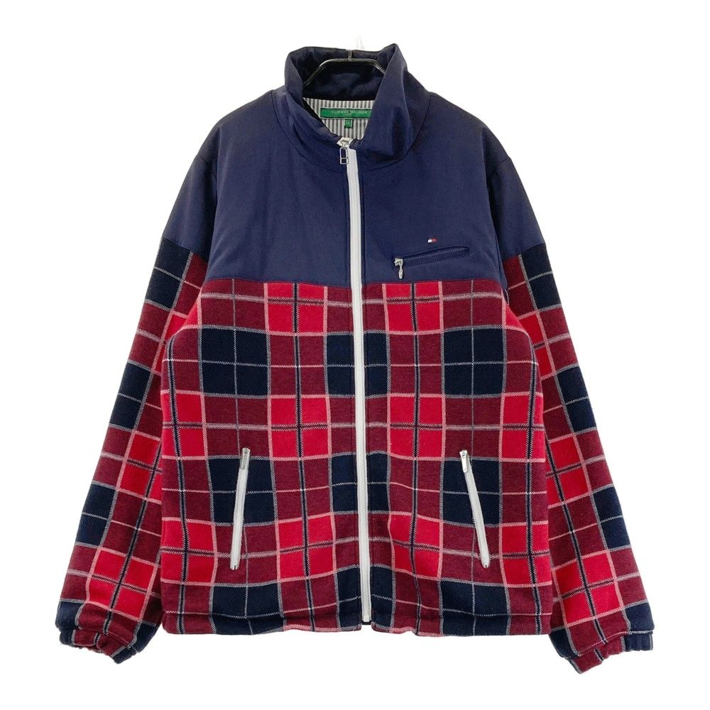 サイズ LL TOMMY HILFIGER GOLF トミー ヒルフィガーゴルフ 長袖ジップ 中綿ジャケット チェック柄 ネイビー系 240101564295 ゴルフウェア メンズ ストスト