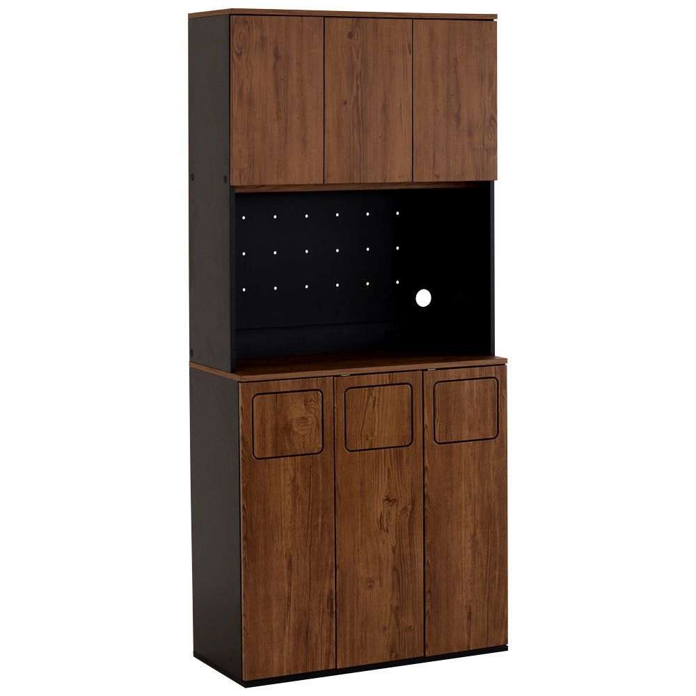 ヴィンテージ ごみ箱一体型食器棚 ごみ箱3つタイプ VSK A 3 W SBO シャビーオーク