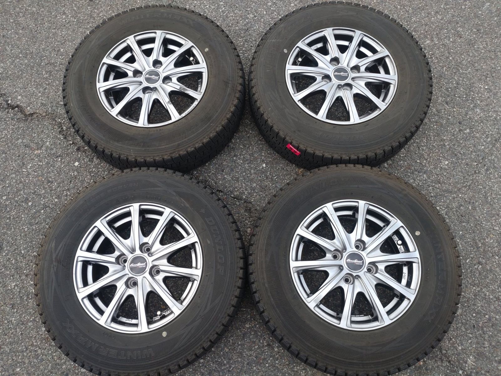 プロボックス マナレイスポーツ ユーロSPORTS 13インチ 3 5 J 35 100 4 H＆ ダンロップ SV 01 165 R 13 8 PR 4本