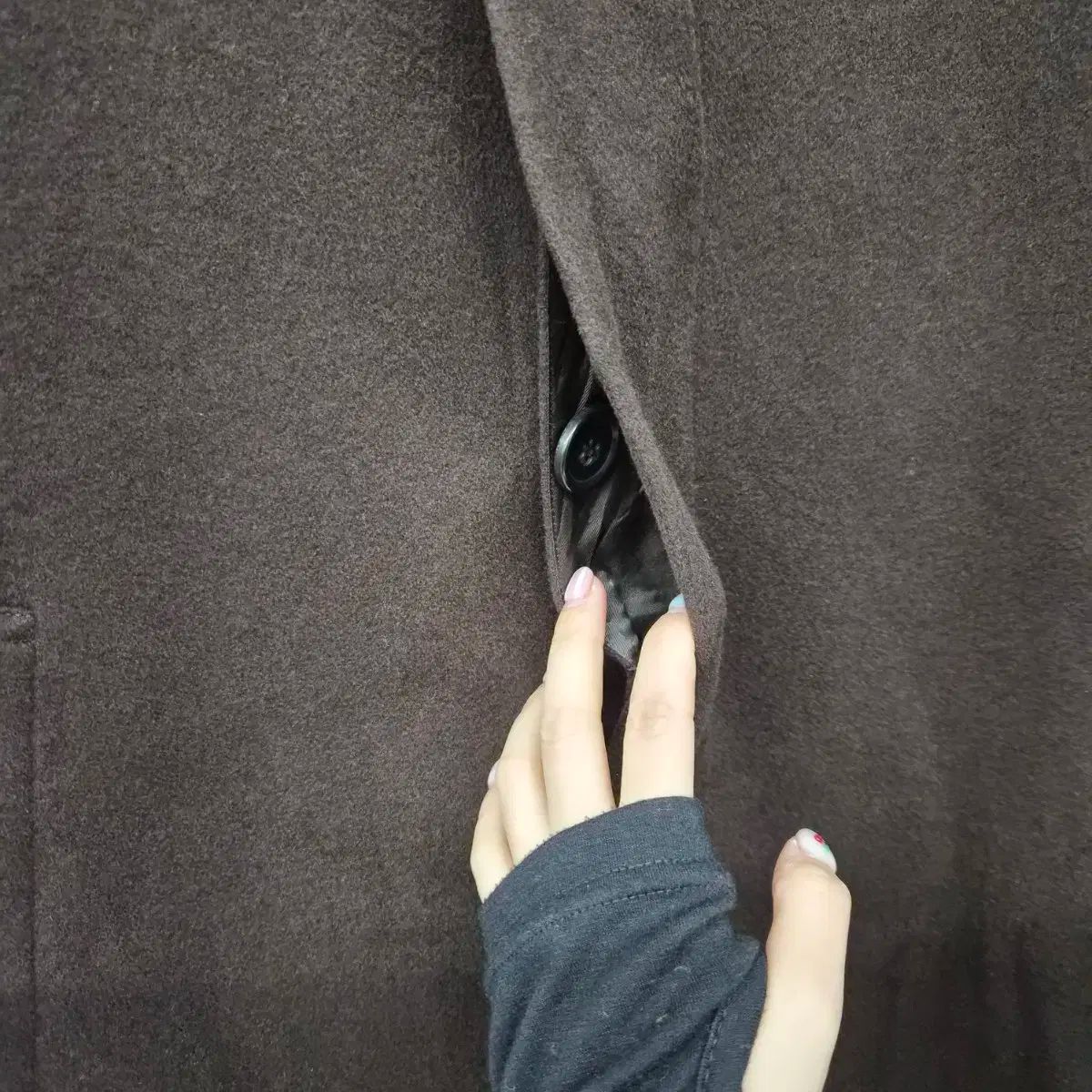 カシミア ブラウン ロング スポーツブラ メンズ M