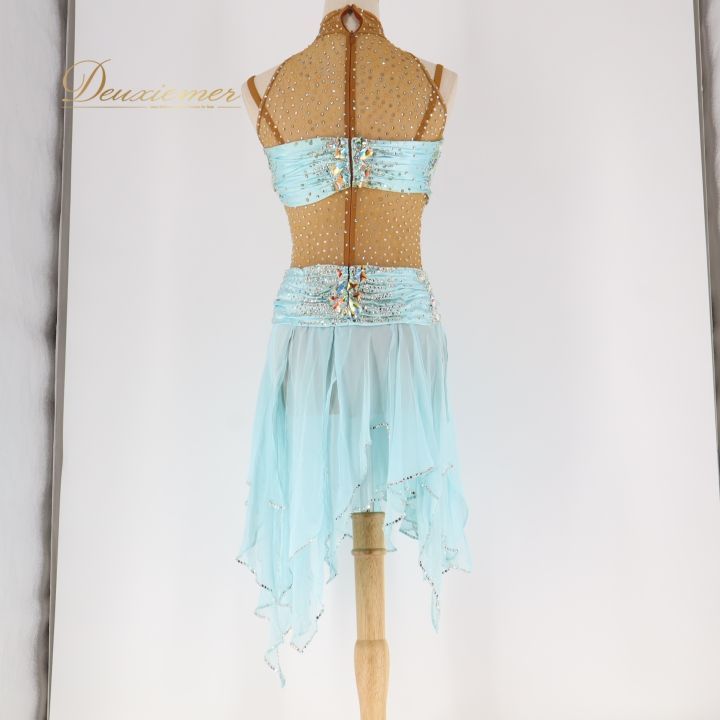 gentil　ジャンティ　社交ダンス衣装　ラテンドレス 社交ダンス 衣装 ジャンティ gentil ラテン ドレス ワンピース 水色