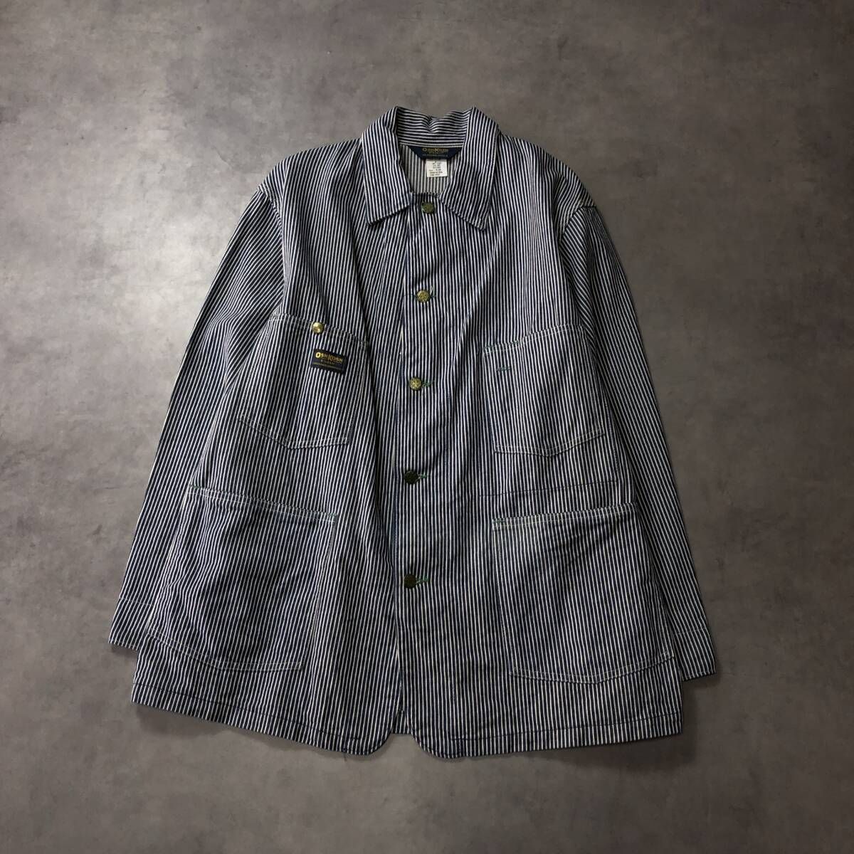 70's VINTAGE OSHKOSH ヒッコリーカバーオール 42 70's VINTAGE