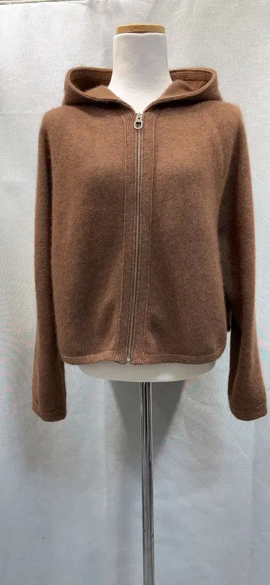 ブラウン ニット フードジップアップ 級 VOICE OF VOICES カシミア