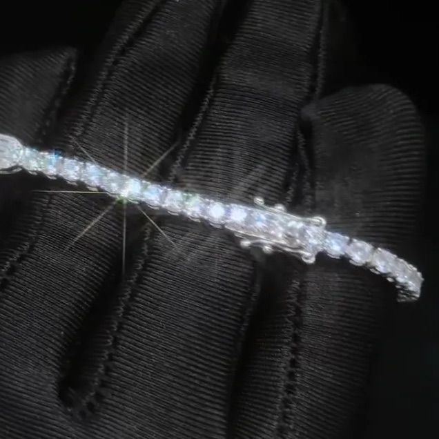 一生モノの輝き。進化系テニスチェーンブレスレット モアサナイト×S925 一生モノの輝き。進化系テニスチェーンブレスレット モアサナイト×S925