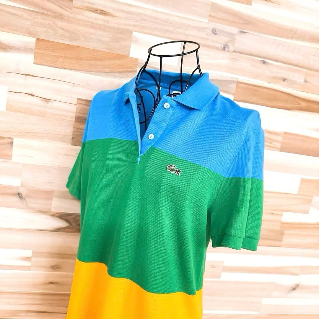 ラコステ×ポラロイド コラボ レインボー ポロシャツ ワンピース