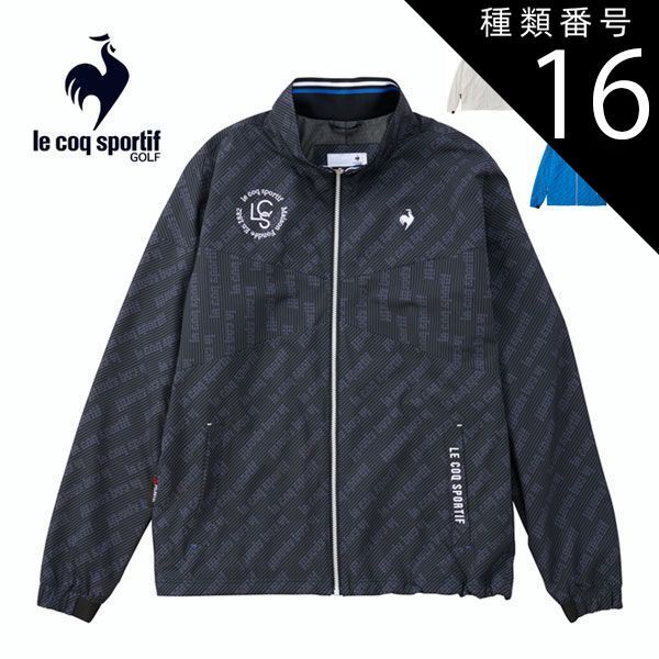 種類16：GY00(グレー)/M ルコックスポルティフ ゴルフ 3層構造 プリント柄 フルジップ ブルゾン ウェア メンズ LG4FWB05M M-3L
