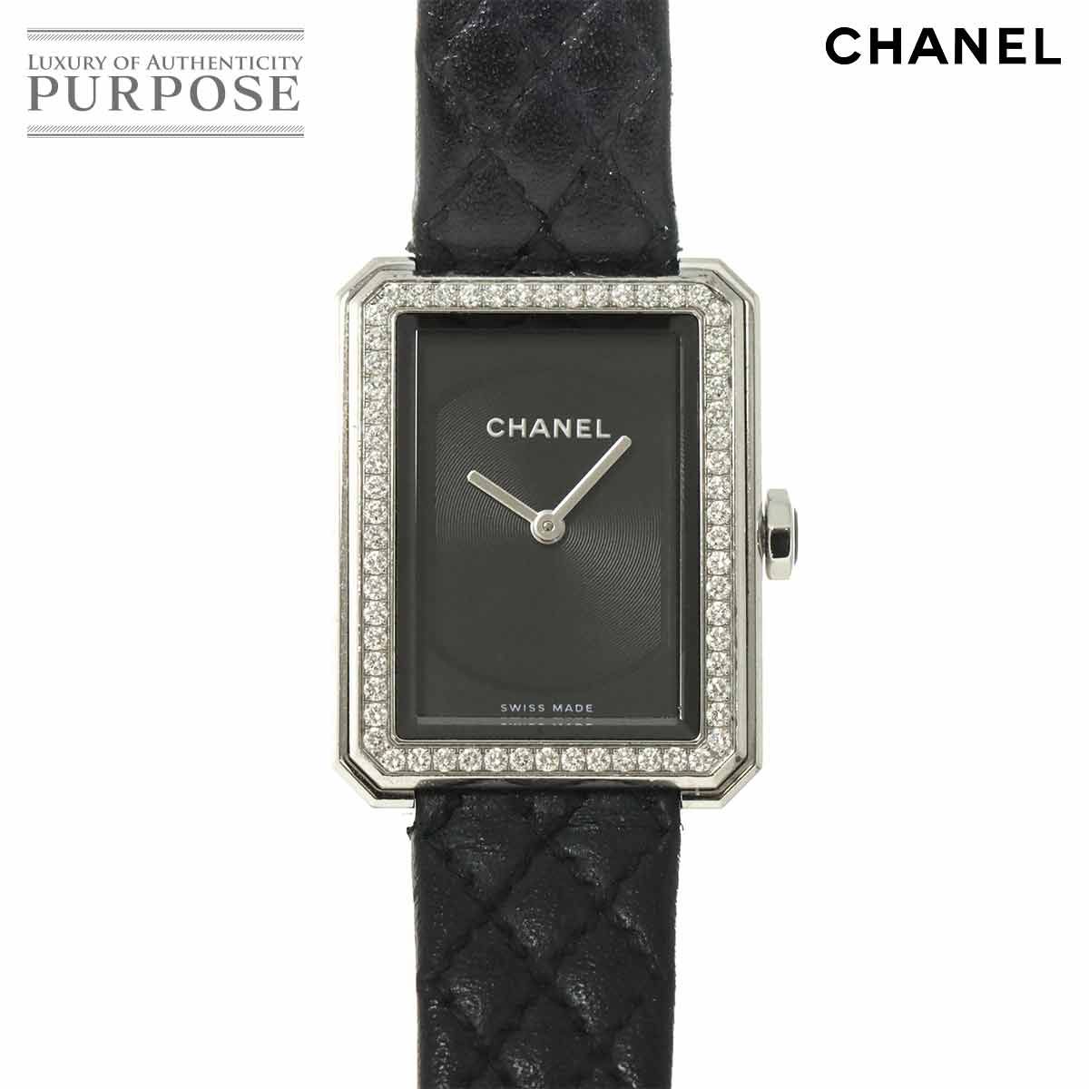 シャネル CHANEL ボーイフレンド H4883 ダイヤベゼル レディース 腕時計 ブラック クォーツ ウォッチ Boy Friend 90297935