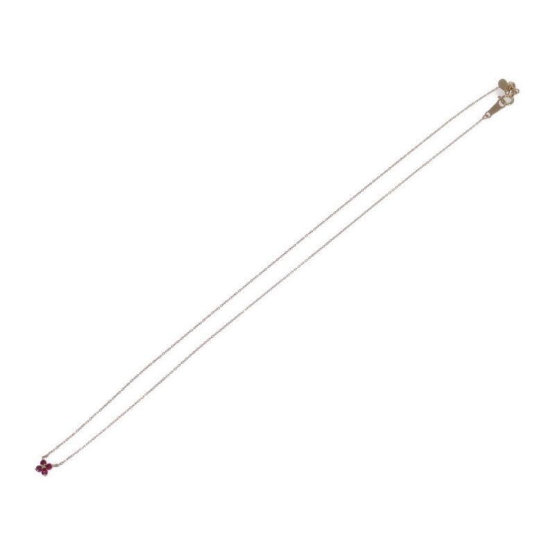 VANDOME フラワーモチーフ ネックレス K 18イエローゴールド ルビー ダイヤモンド レディース ジュエリー