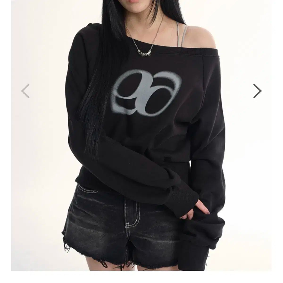 アズオン MANDY SWEATSHIRT BLACK