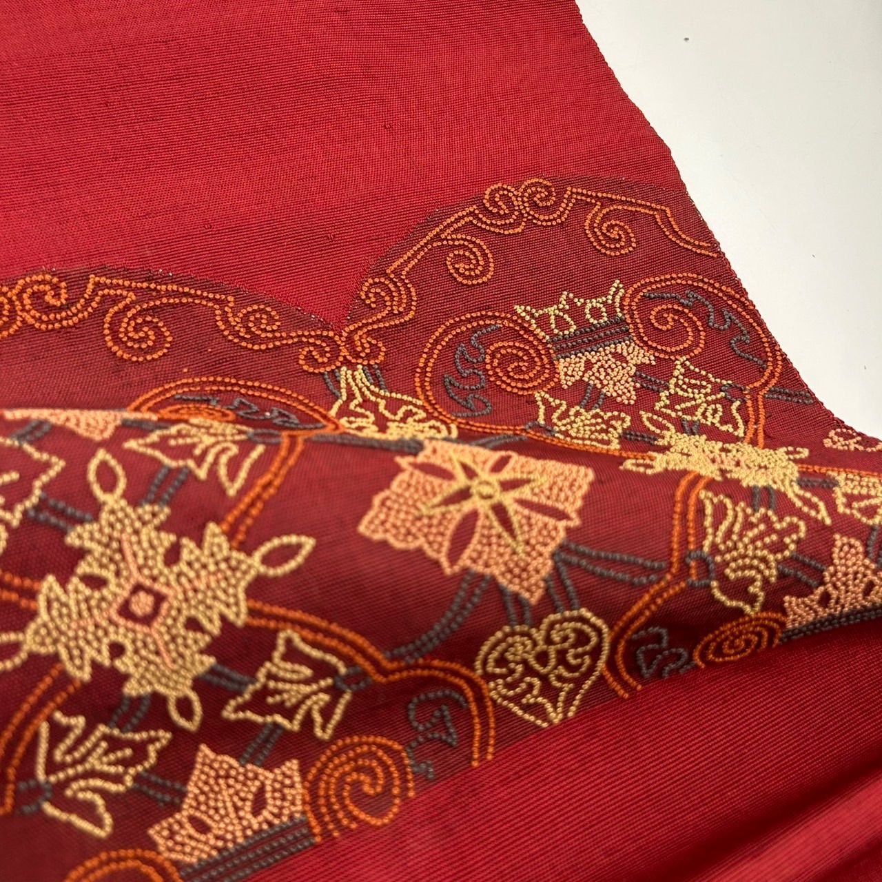 名古屋帯 紬 相良刺繍 上品な加工 八寸 正絹 着物 MA-1257 - メルカリ