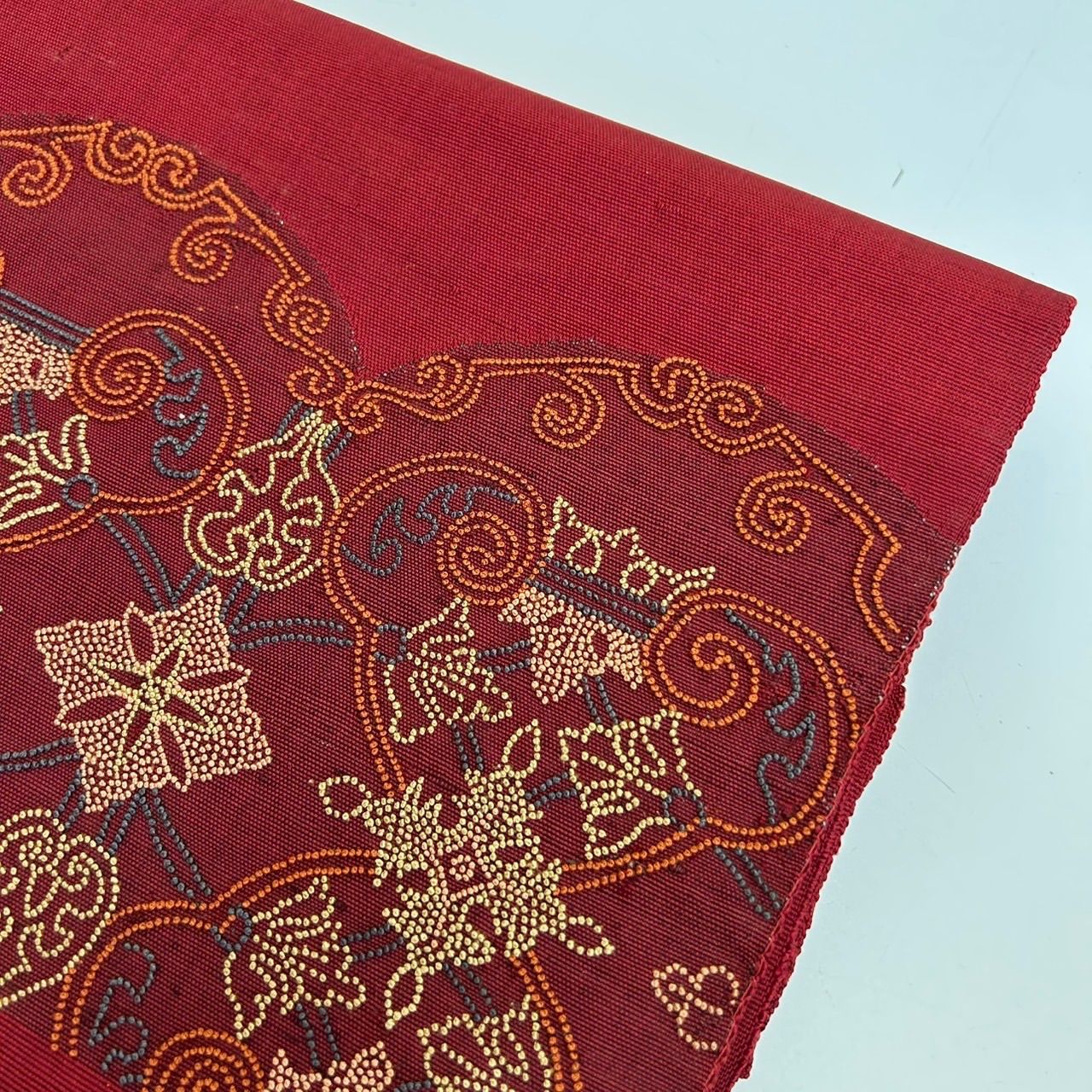 名古屋帯 紬 相良刺繍 上品な加工 八寸 正絹 着物 MA-1257 - メルカリ