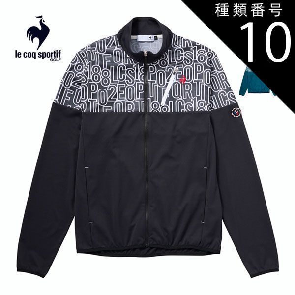 種類10：BK00(ブラック)/M ルコックスポルティフ ゴルフ ストレッチフォーサー ロゴ柄 フルジップ ブルゾン ウェア メンズ LG4FSW50M M-3L