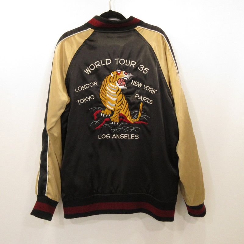 姫路東店 STUSSY ステューシー スーベニアジャケット Souvenir Tour Jacket 115273 35周年記念 ブラック サイズ M 95