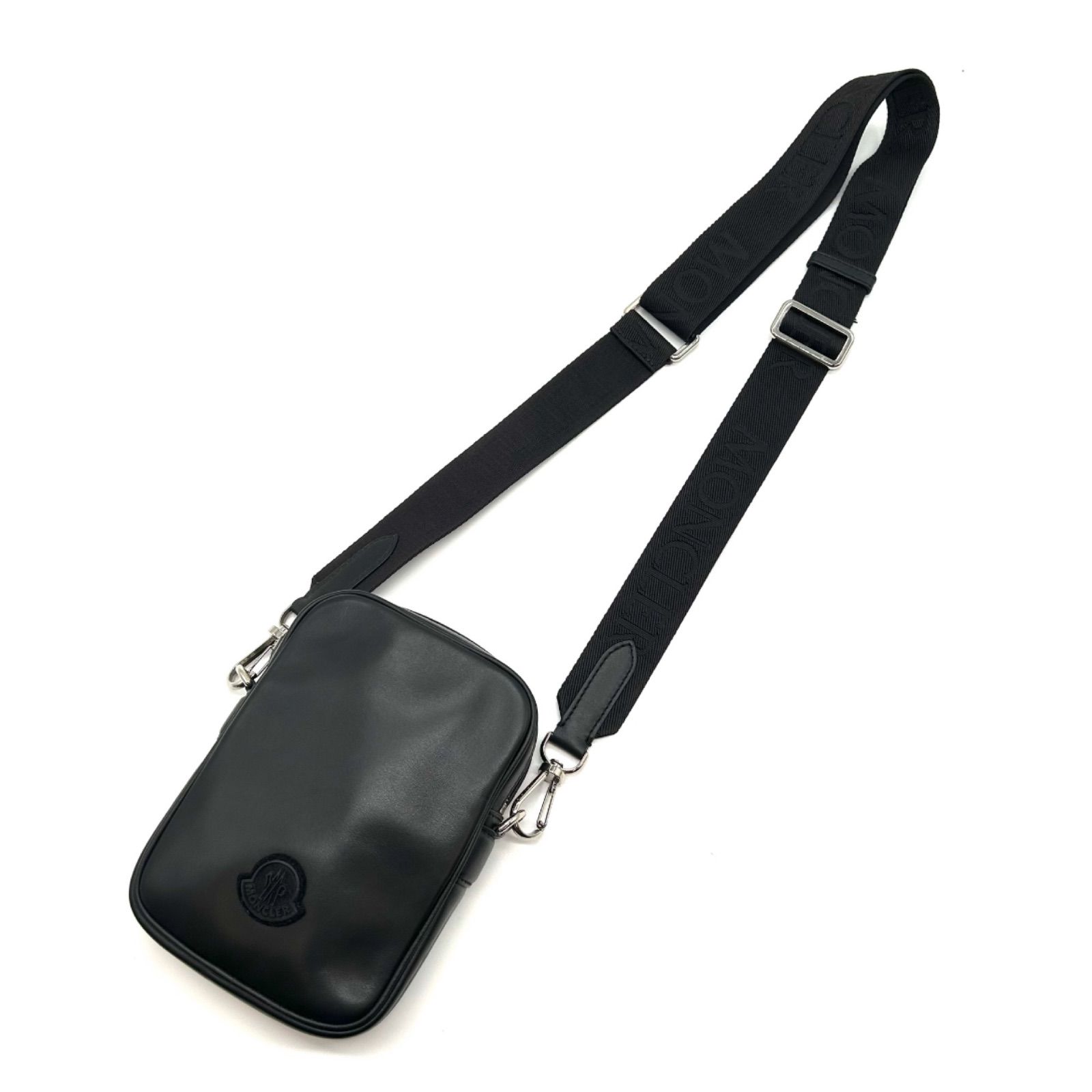 MONCLER モンクレール ショルダーバッグ レザー ブラック 肩掛け