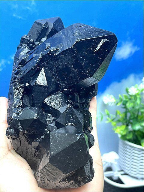 AAA級【魔除け】◆天然モリオン黒水晶原石 B88C6/186C18B AAA級【魔除け】◇天然モリオン黒水晶原石 B88C6/186C18B