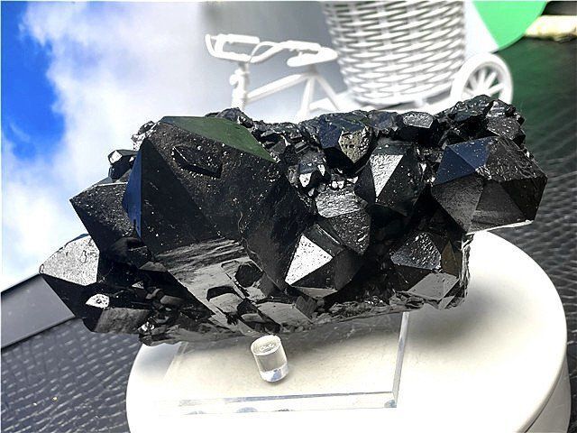 AAA級【魔除け】◇天然モリオン黒水晶原石 B88C6/186C18B