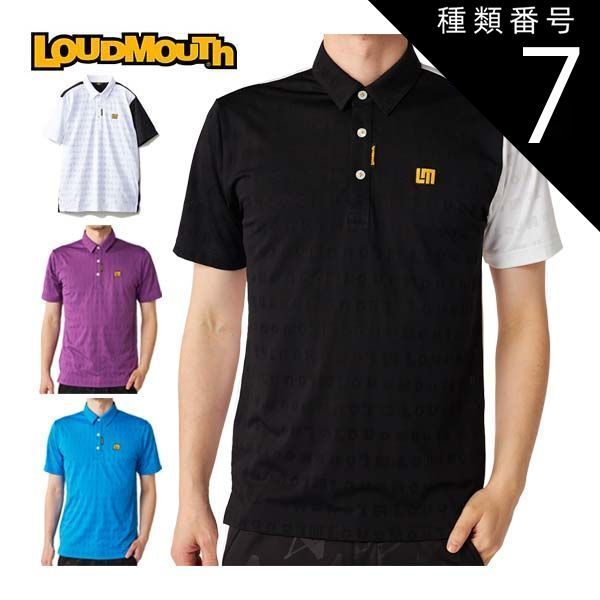 種類7：ブラック(998)/3L ラウドマウス ゴルフ ロゴメッシュジャカード